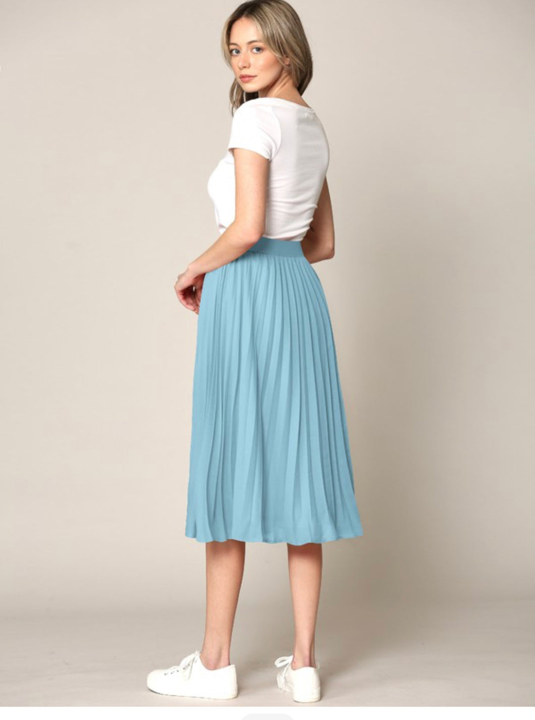 Blue pleated Skirt